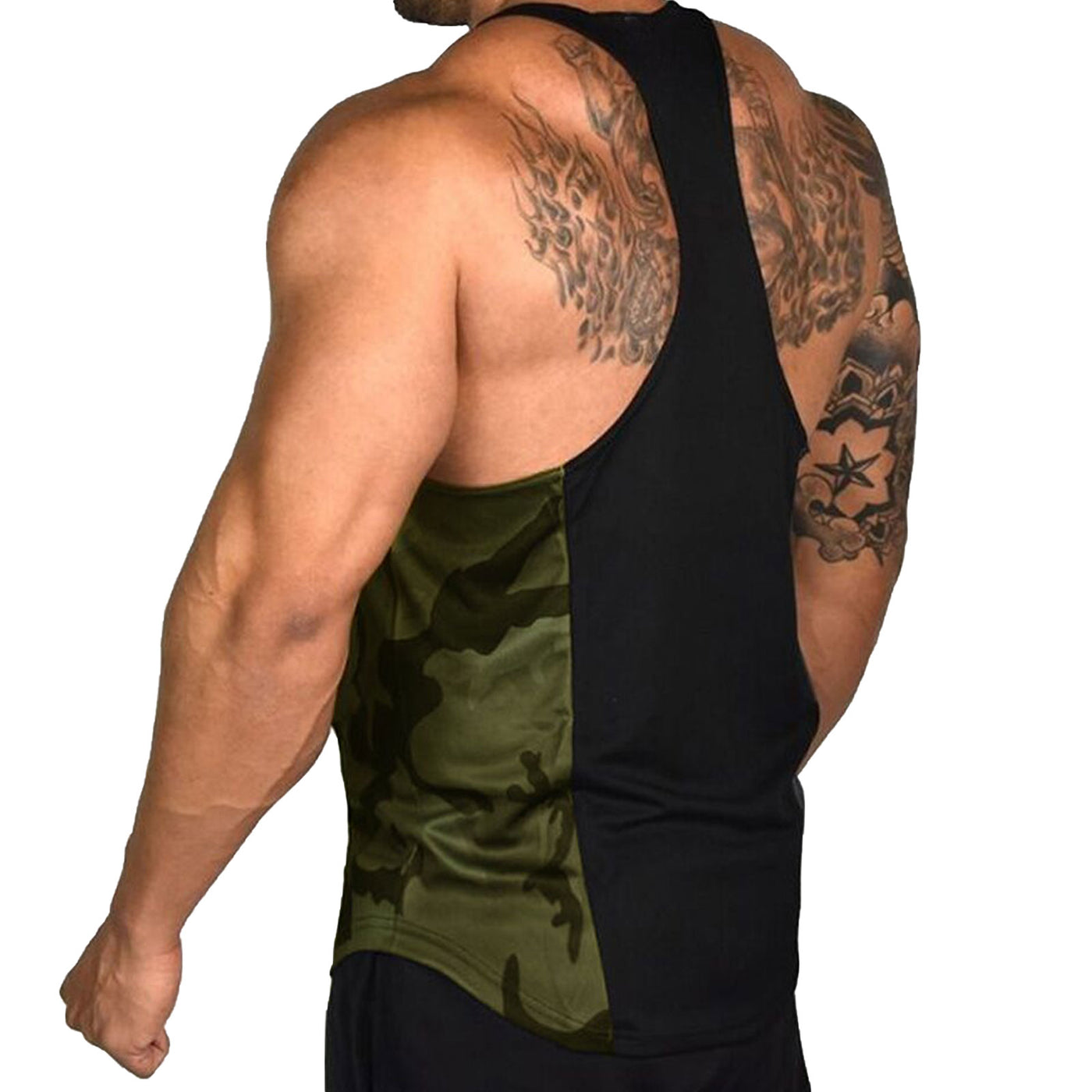 Camo Flex Mens Performance Tank Top - Black Opal PMC