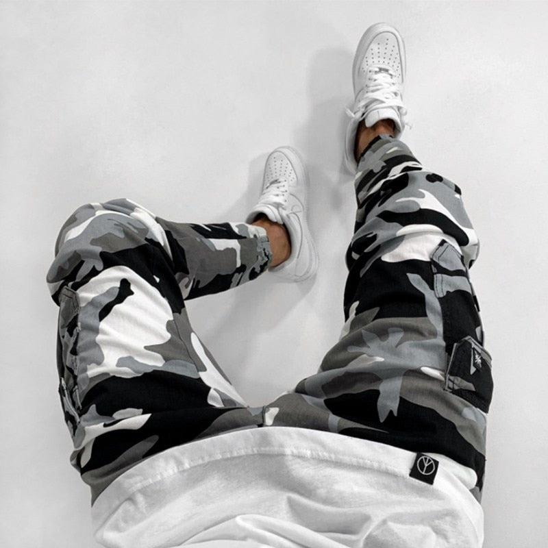 Commando Camo Cargo Joggers: Stylish Comfort for the Modern Man - Black Opal PMC