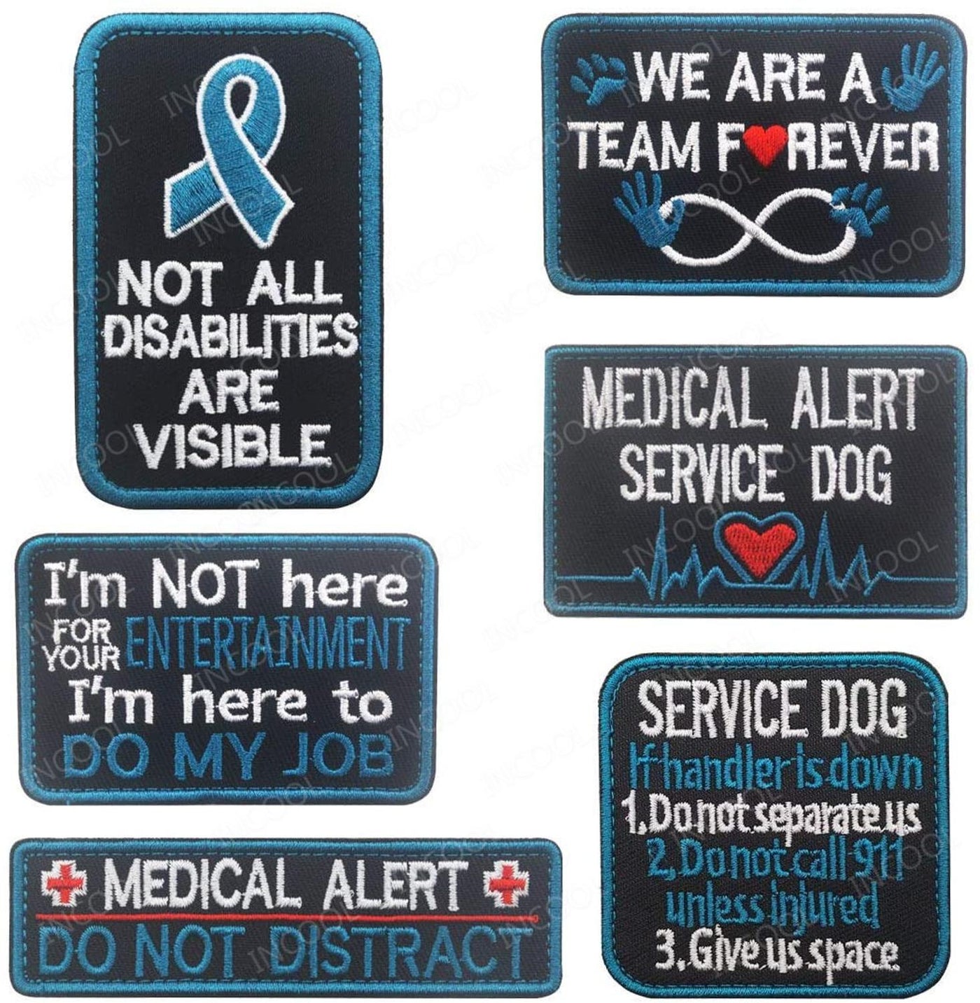 Embroidered Patches EMT Medic Medical Service Dog Patch Working Training Dog PTSD K9 Military Tactical Patches Embroidery Badges