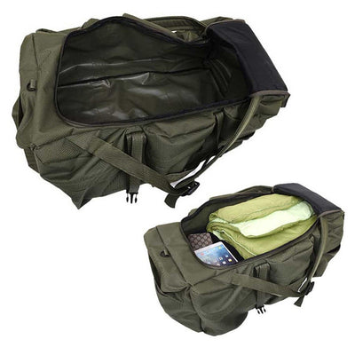 The Expeditionary Explorer: 90L Canvas Military Tactical Backpack - Black Opal PMC