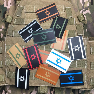 3D PVC Patch Flag of Israel Morale of tactical military