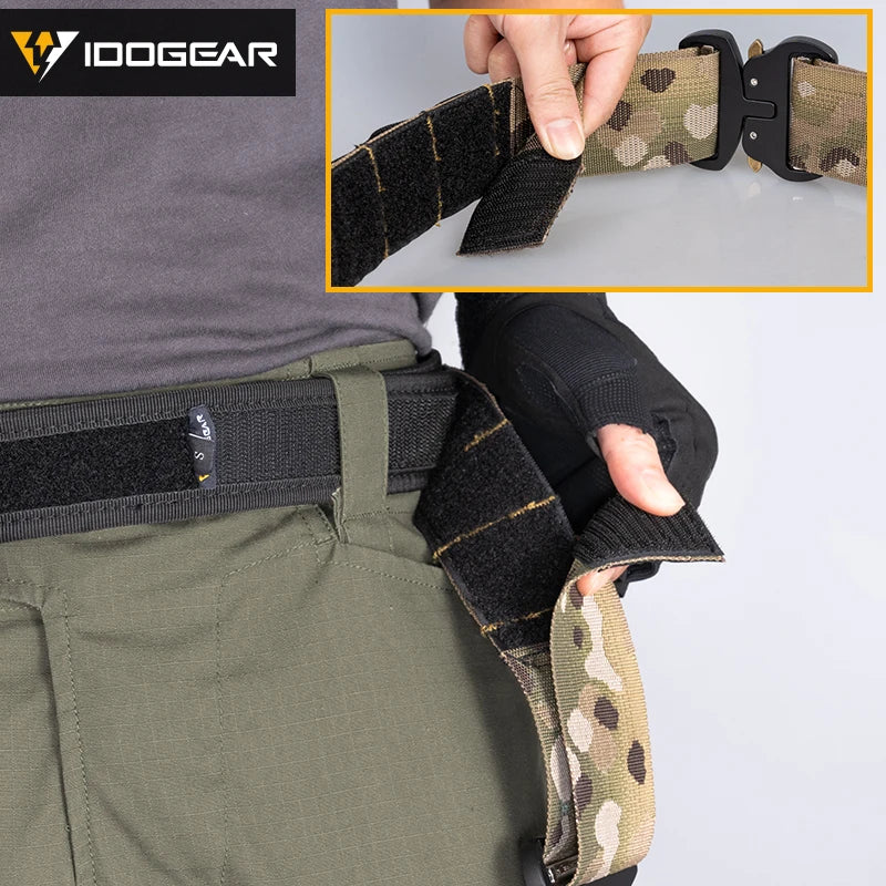 IDOGEAR Tactical 2 inch Combat Belt Quick  Release Buckle MOLLE Hunting Sport Mens Belt Durable Outdoor Wargame 3414