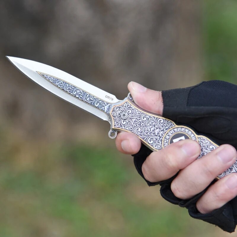 Pocket Knife Self Defense Gyro Folding Knife Field Military Tactical