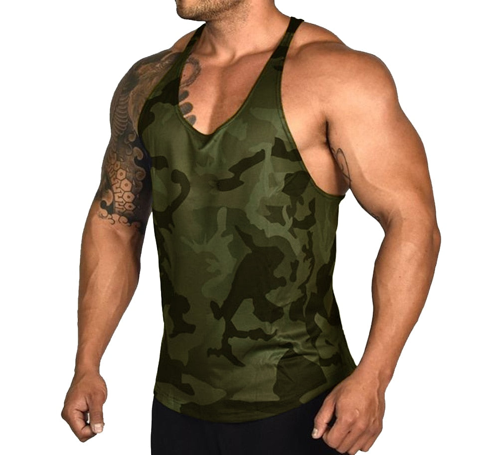 Camo Flex Mens Performance Tank Top - Black Opal PMC