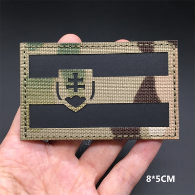 Global Pride Reflective Flag Patches - Black Opal PMC