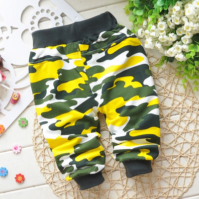 Lovely Camouflage Baby Pants: Stylish Comfort for Your Little Fashionista! - Black Opal PMC