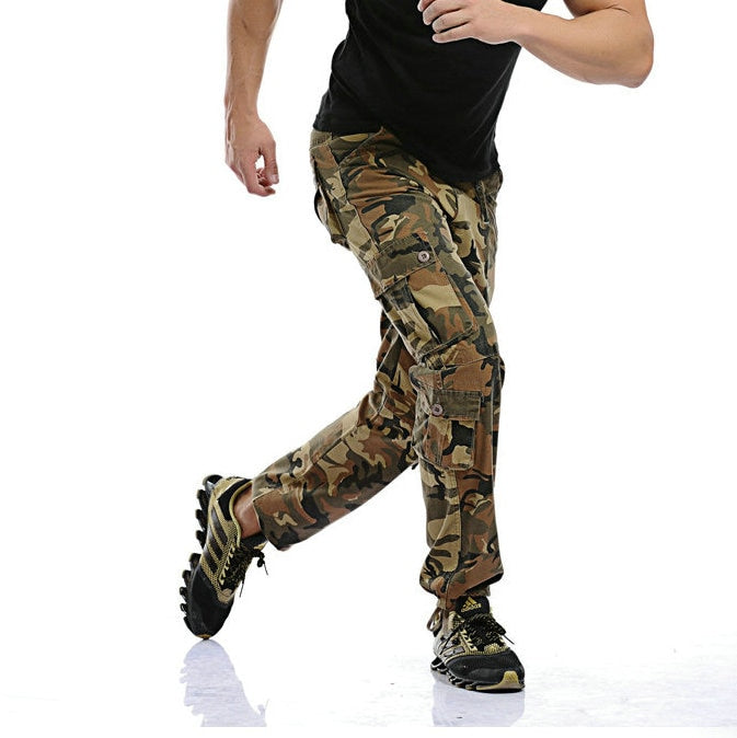 Adventure-Ready Camo Jogger Trousers: The Ultimate Safari Style Tactical Pants for Men - Black Opal PMC