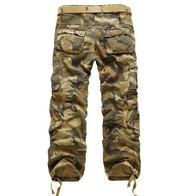 Adventure-Ready Camo Jogger Trousers: The Ultimate Safari Style Tactical Pants for Men - Black Opal PMC