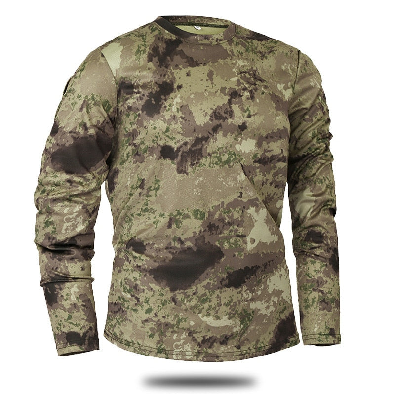 Mege Knight's Tactical Camouflage Warrior T-Shirt: The Ultimate Outdoor Style - Black Opal PMC