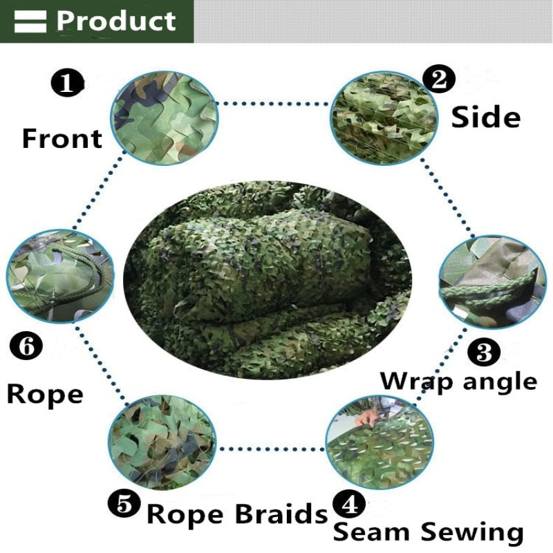 Top Lander Military Camouflage Net: The Ultimate Outdoor Adventure Companion - Black Opal PMC