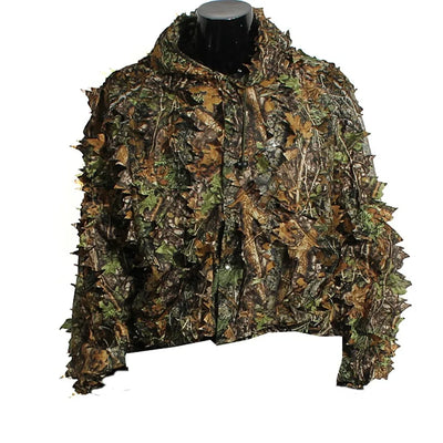 Adult 3D Leaves Bionic Camouflage Hunting Ghillie Suit Durable CS Shooting Suit Breathable Tactical Military Combat Clothes Set