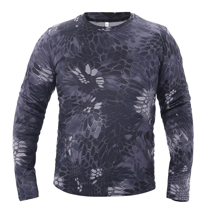 Mege Knight's Tactical Camouflage Warrior T-Shirt: The Ultimate Outdoor Style - Black Opal PMC