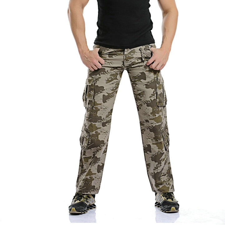 Adventure-Ready Camo Jogger Trousers: The Ultimate Safari Style Tactical Pants for Men - Black Opal PMC