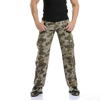 Adventure-Ready Camo Jogger Trousers: The Ultimate Safari Style Tactical Pants for Men - Black Opal PMC