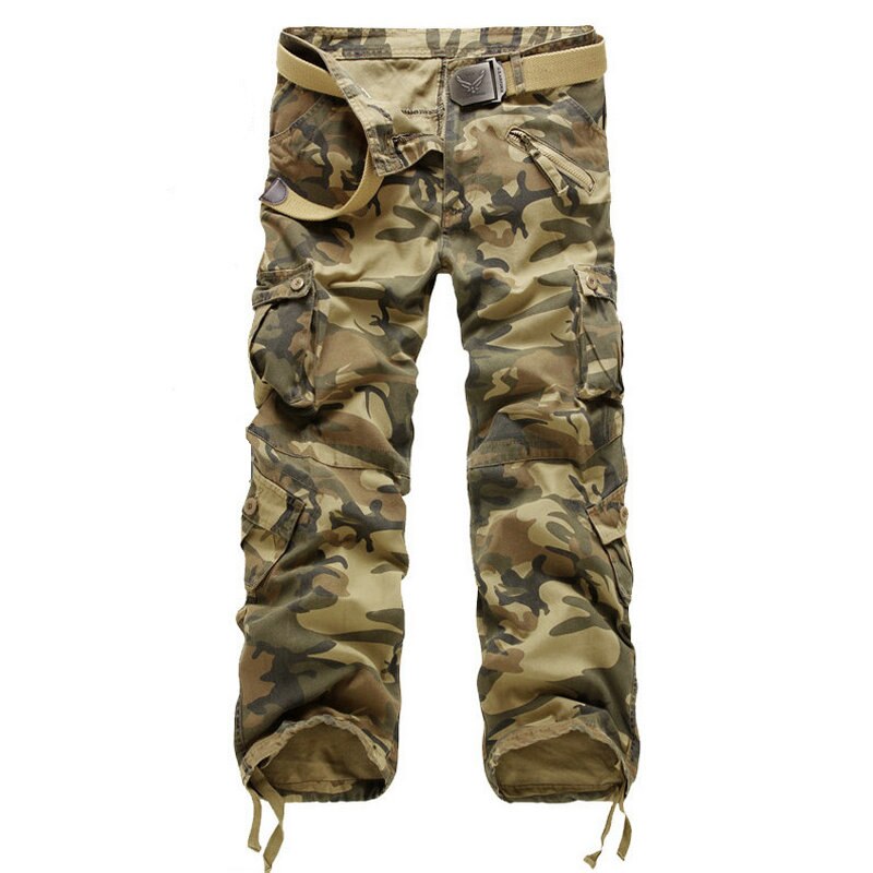 Adventure-Ready Camo Jogger Trousers: The Ultimate Safari Style Tactical Pants for Men - Black Opal PMC