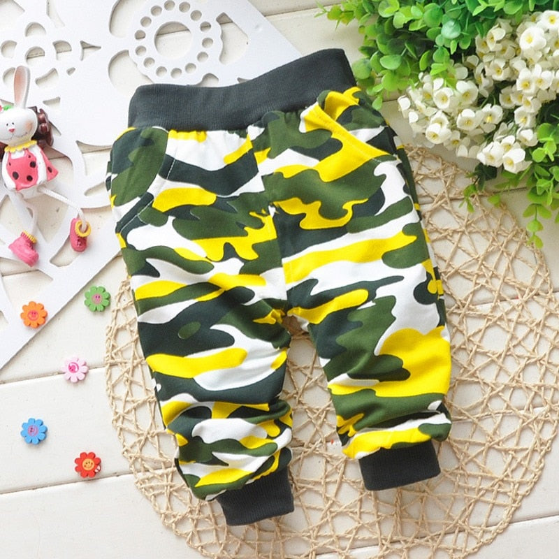 Lovely Camouflage Baby Pants: Stylish Comfort for Your Little Fashionista! - Black Opal PMC