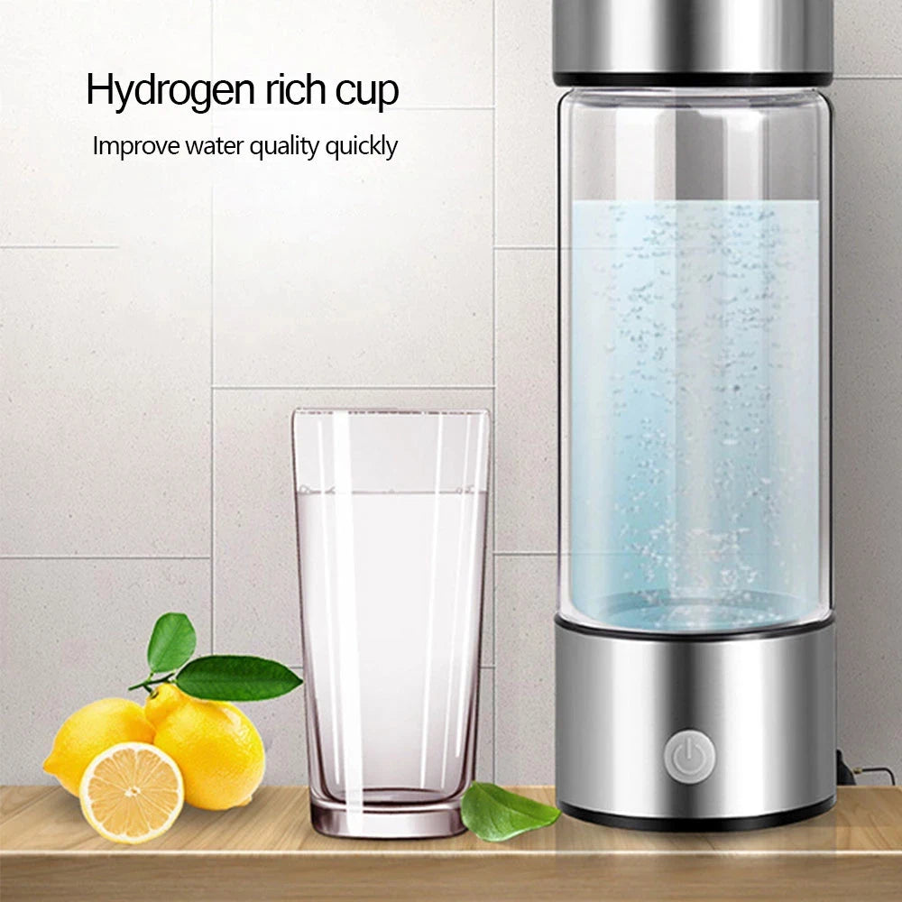 420ML Portable Water Ionizer Bottle Rechargeable Negative Ion Water Cup Hydrogens-rich Water Cup Water Generator Alkaline USB