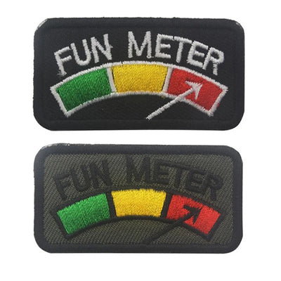 3D Embroidery Patch Full Color Fun Meter Embroidered Patches Tactical Combat Emblem Appliques Embroidered Badges