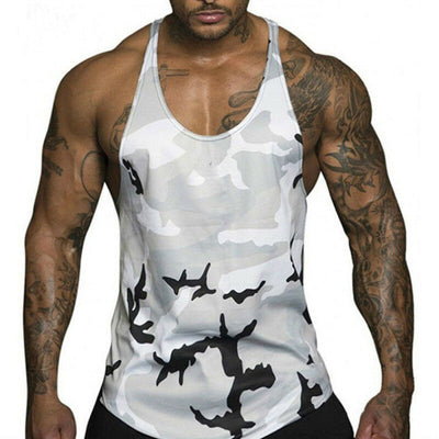 Camo Flex Mens Performance Tank Top - Black Opal PMC