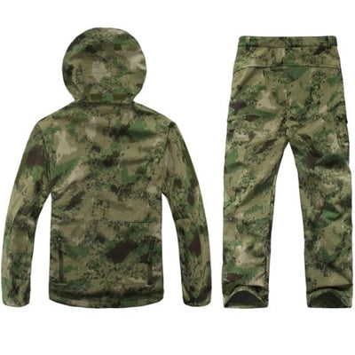 TAD Gear Tactical Softshell Camouflage Jacket Set Men Army Windbreaker Waterproof Hunting Clothes Set Military Outdoors  Jacket