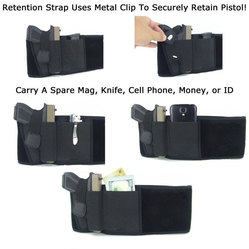 The EliteGuard Tactical Belt Holster: Your Ultimate Outdoor Companion - Black Opal PMC