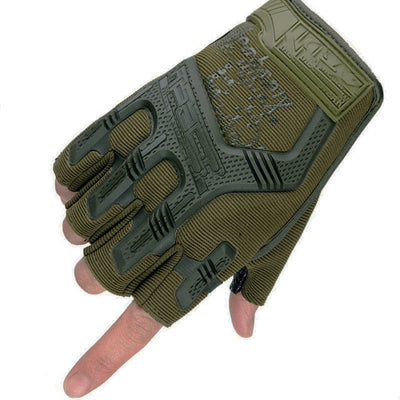 Elite Tactical Half-Finger Paintball Gloves: Unleash Your Warrior Spirit! - Black Opal PMC