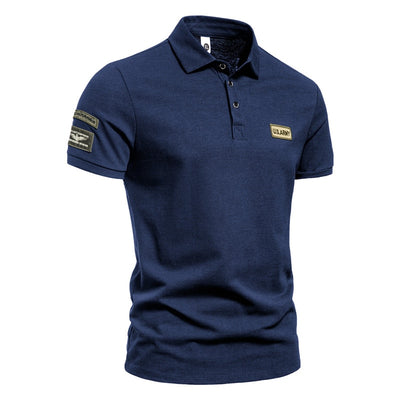 Rugged Elegance: The Commando Polo Shirt - Black Opal PMC