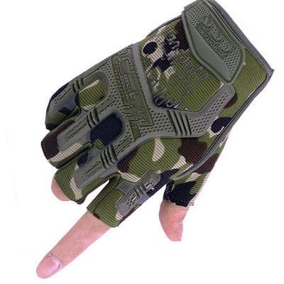 Elite Tactical Half-Finger Paintball Gloves: Unleash Your Warrior Spirit! - Black Opal PMC