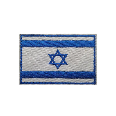 1pcs Israeli National Flag Patches Embroideried Military Uniform Tactical Badge Israel