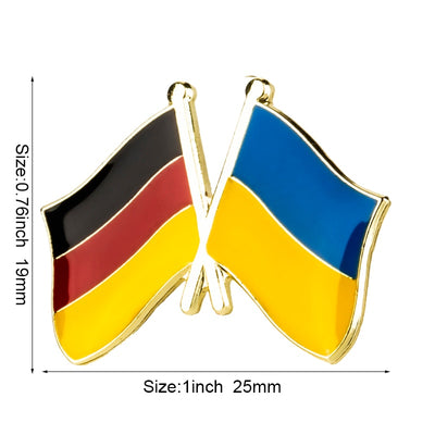 Ukrainian Heritage Metal Flag Lapel Pin: A Symbol of Pride and Elegance - Black Opal PMC