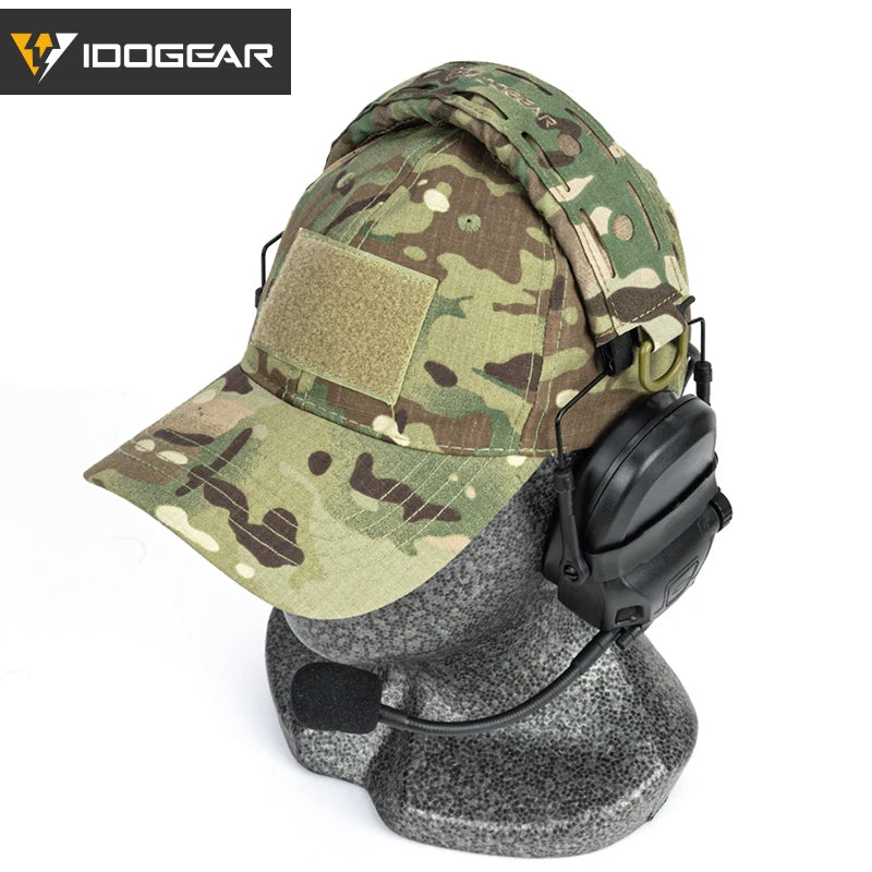 IDOGEAR Tactical Headset Cover With D-Buckle Hanger MOLLE Universal Headset Cover Camouflage Durable Headset Cloth 3948