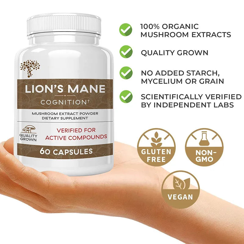 Lion Mane Mushroom Dietary Supplement Health Food