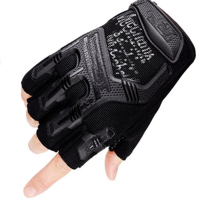 Elite Tactical Half-Finger Paintball Gloves: Unleash Your Warrior Spirit! - Black Opal PMC