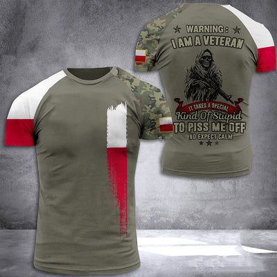 Polish Pride Men's T-Shirt - Military Edition - Black Opal PMC