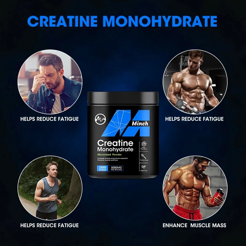 Minch Creatine Powder Capsules Creatine Muscle Builder for Men Women Post Workout Recovery Drink Creatine Supplements Energy Set