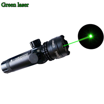 Green Laser Dot Sight with Adjustable Red Laser Pointer - Tactical Hunting Rifle Gun Scope - Black Opal PMC