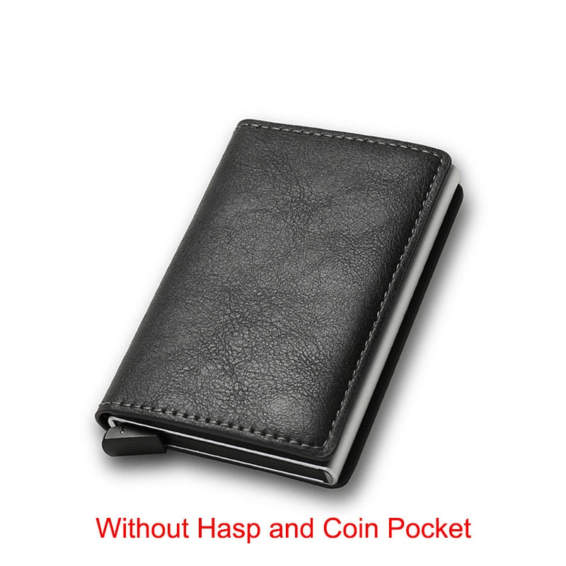 SleekShield Carbon Fiber RFID Card Holder Men Wallet - Black Opal PMC