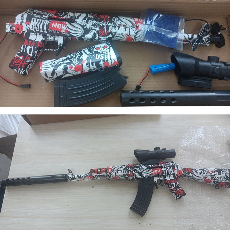 AK47 Gel Blaster Red Black - Black Opal PMC