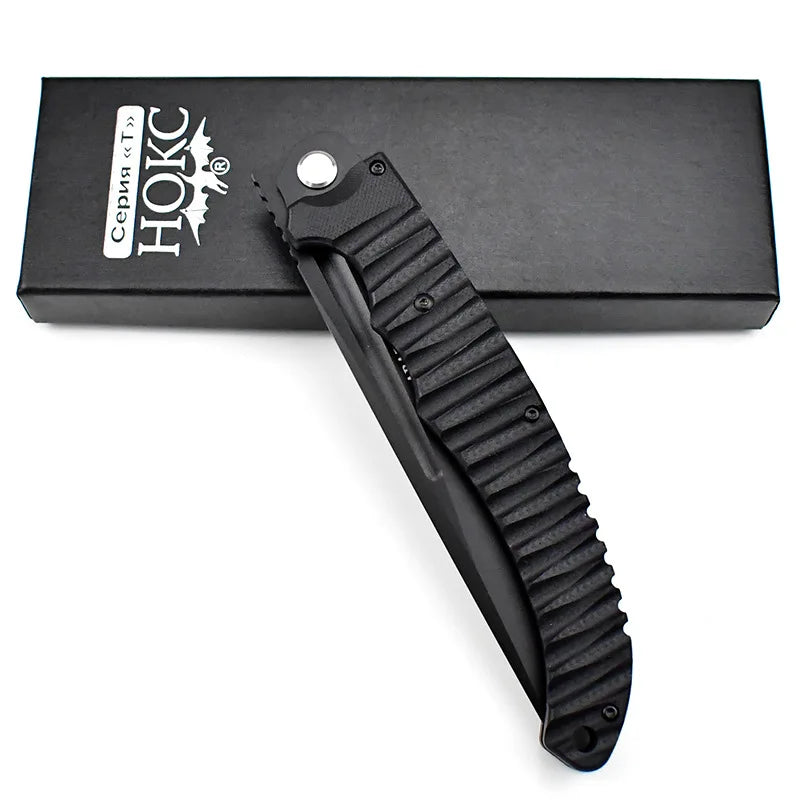 HOKC Folding Knife - G10 Hunting, Field Survival, Travel, Emergency Defense Outdoor Tactical Knife