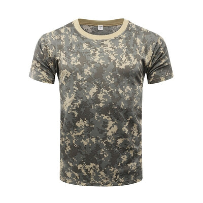 Stealth Mode Camo Men's Outdoor Tee: Embrace the Rugged Charm of Military-Inspired Fashion - Black Opal PMC