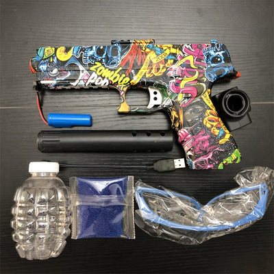 Gel Blaster Water Beads Airsoft GLK Pistol For Adults Children - Black Opal PMC