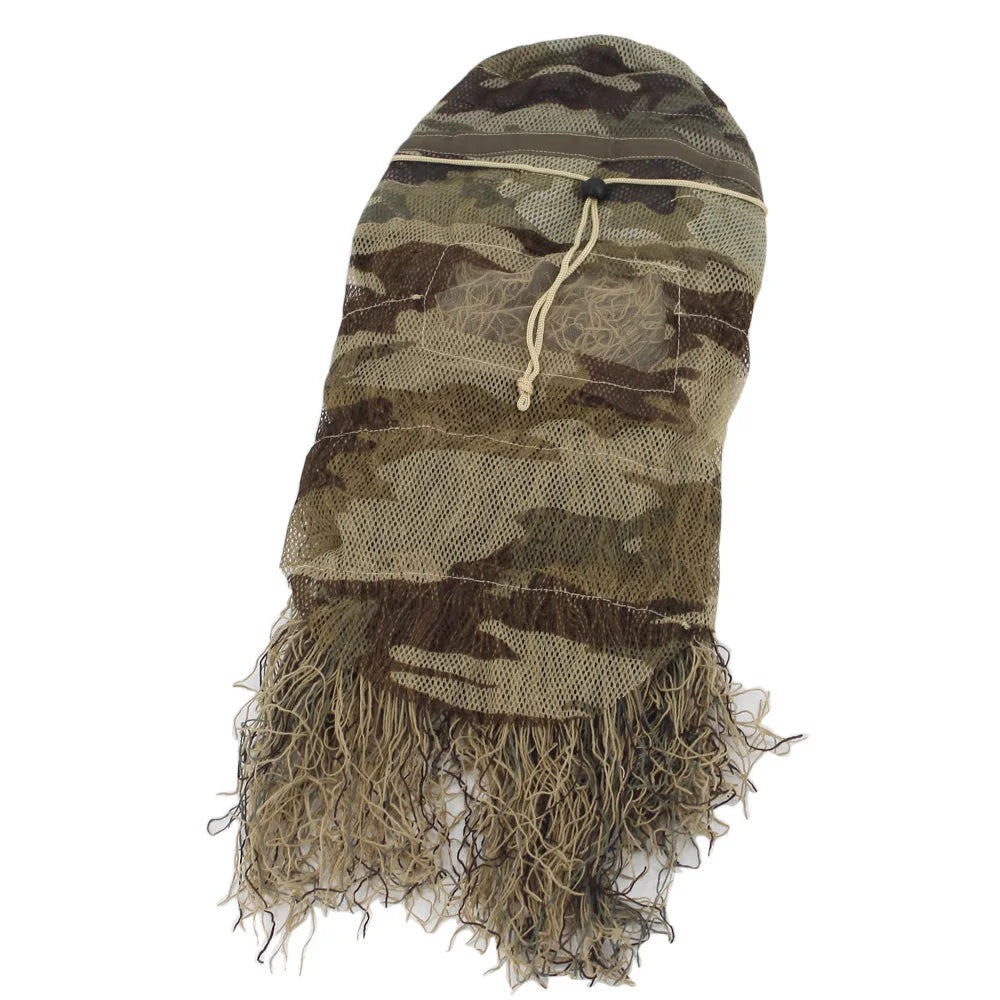 VULPO Tactical Airsoft Sniper Ghillie Suit Hood Camouflage HeadGear For Ghillie Suit Hunting Paintball CS Game Head Cover