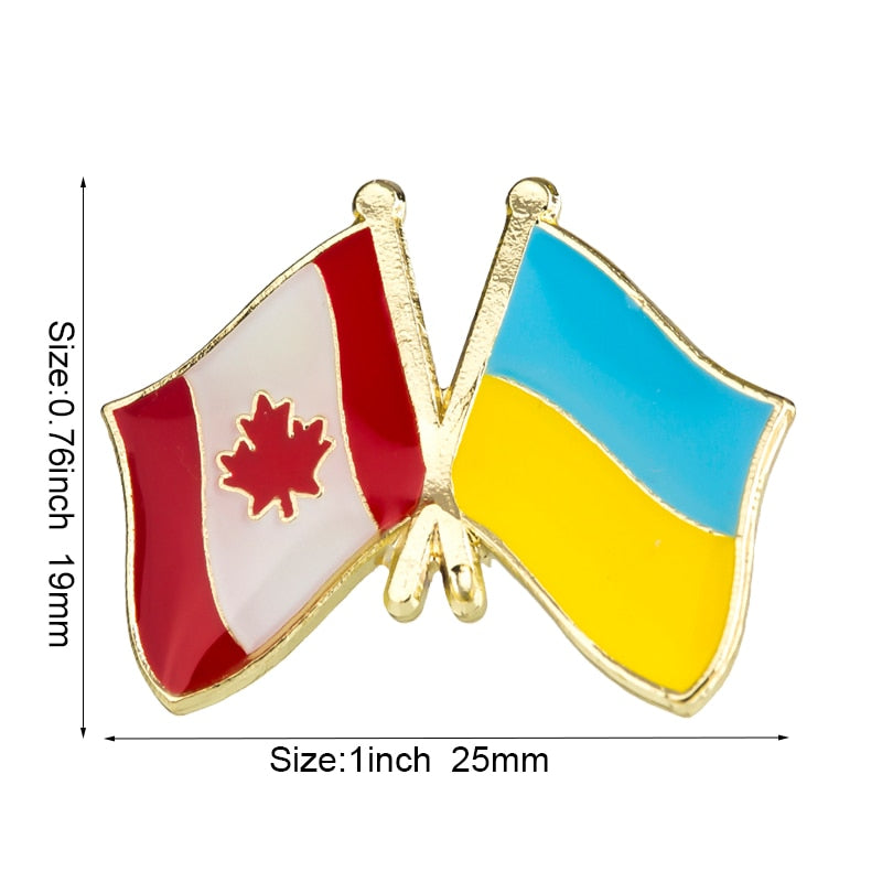 Ukrainian Heritage Metal Flag Lapel Pin: A Symbol of Pride and Elegance - Black Opal PMC