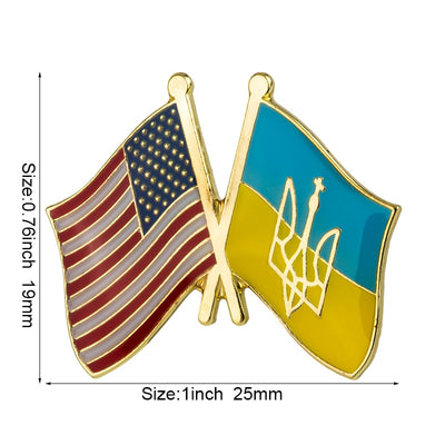 Ukrainian Heritage Metal Flag Lapel Pin: A Symbol of Pride and Elegance - Black Opal PMC