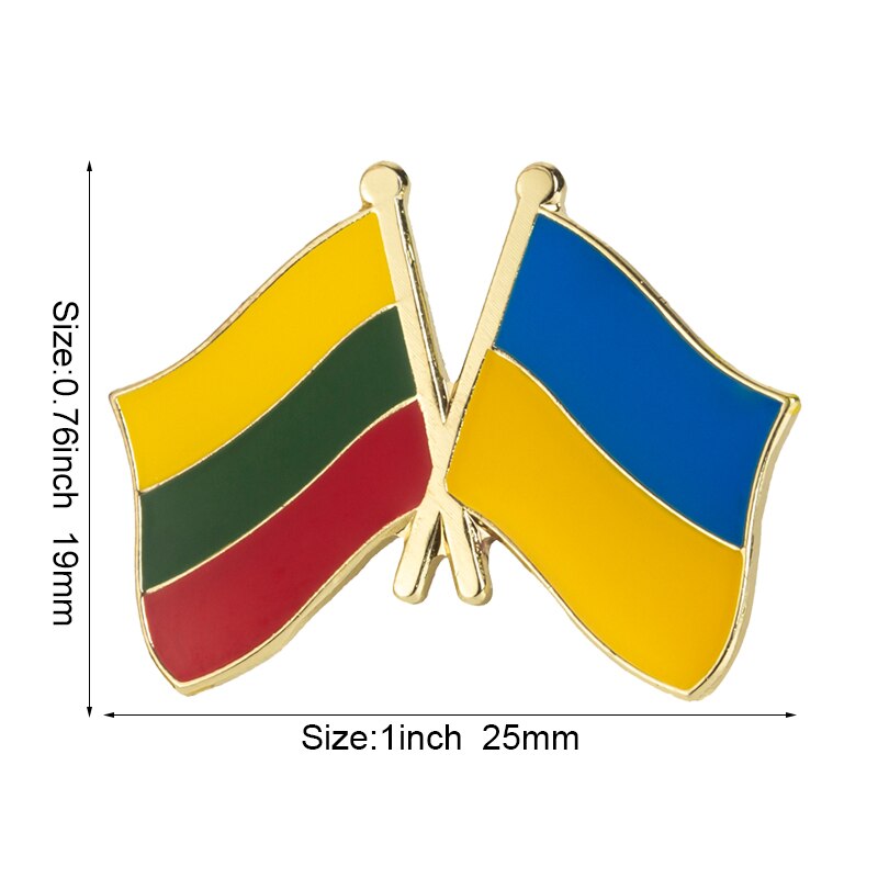 Ukrainian Heritage Metal Flag Lapel Pin: A Symbol of Pride and Elegance - Black Opal PMC