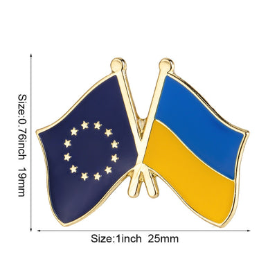 Ukrainian Heritage Metal Flag Lapel Pin: A Symbol of Pride and Elegance - Black Opal PMC