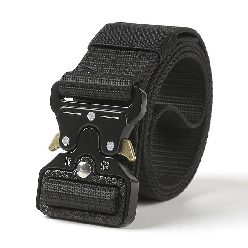 Rugged Adventure Tactical Belt: The Ultimate Outdoor Style Accessory - Black Opal PMC