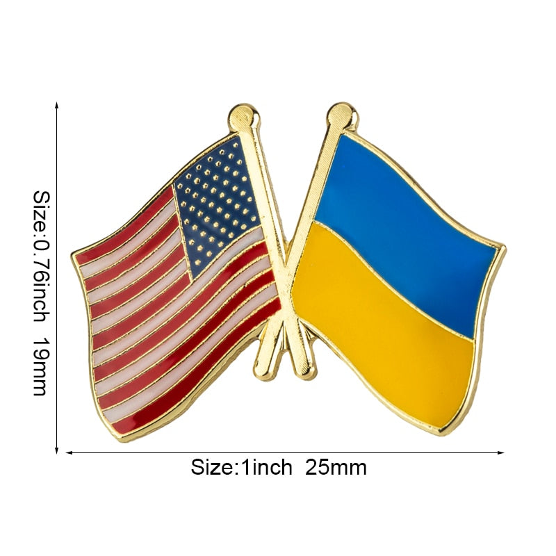 Ukrainian Heritage Metal Flag Lapel Pin: A Symbol of Pride and Elegance - Black Opal PMC