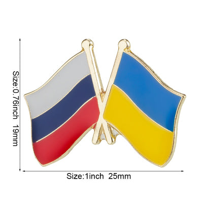 Ukrainian Heritage Metal Flag Lapel Pin: A Symbol of Pride and Elegance - Black Opal PMC