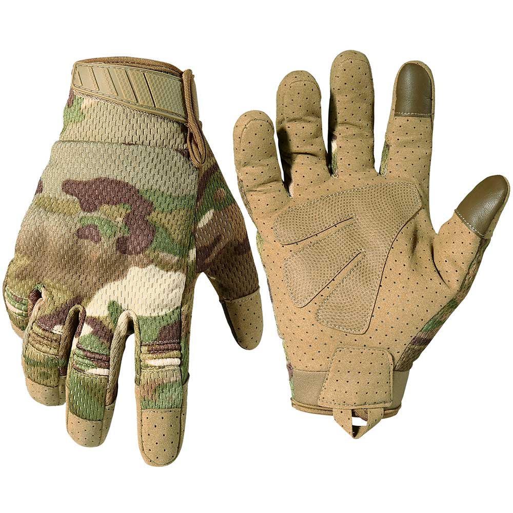 EliteGuard Multicam Tactical Gloves: Unbeatable Protection for Military and Shooting Enthusiasts - Black Opal PMC